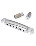 Metallor Tune-O-Matic Style Guitar Stop Bar Tailpiece for LP Les Paul SG Style Electric Guitar Parts Replacement Chrome.