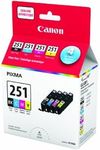 Canon Genuine CLI-251 BK,C,M,Y Ink 