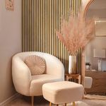 Jōbū Home - Acoustic Wood Veneer Slatted 3D Panels for Wall and Ceiling Décor - Wooden Slatted Wall Paneling for Interior Home Décor | 240cm (L) x 60cm (W) x 2.1cm (D) (Natural Oak)