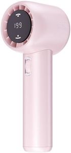FUNJEO GF02 Portable Handheld Fan,Speed(1-199) Adjustable Wind Levels,2.0 Fast Charge,3500mAh Battery,13H Max Cooling,for Travel, Sports, Camping, Work (Pink)