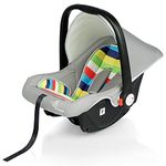 R for Rabbit Picaboo Baby Carry Cot, 4 in 1 Multi Purpose Kids, Car Seat, Rocker for Infant Babies of 0 to 15 Months & Weight Capacity upto 13 Kgs | 6 Months Warranty | (Multi Color Rainbow)