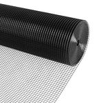KANERS 1/2inch 24" x 100' Black Vinyl Coated Hardware Cloth Chicken coop Rabbit Barbed Wire Garden Grass Protection net