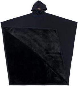 FREE THE SHEEP Eden Hoodie - Oversized Weighted Hoodie Cloak with Ultra-Soft Faux Fur Liner (Obsidian, 5'2 or Shorter)