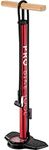 PRO BIKE TOOL Bike Pumps with Pressure Gauge - Super Fast Tyre Inflation - Secure Presta and Schrader Valve Connection - Bicycle Floor Pump with Stabilizing Foot Peg - Road and Mountain Bikes - Red
