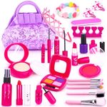 Own1one Kids Makeup Sets for Girls, Princess Make Up Set Toys for Girls, Childrens Play Makeup Set Presents for Little Girls Age 3 4 5 6 Year Old