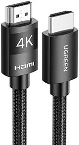 UGREEN Cable HDMI 4K@60Hz, HDMI 2.0 Cable Algodón Trenzado Conector Cobre Niquelado, Cable HDMI Soporte 3D, HDR, ARC, Ethernet, Compatible con PS5, PS4, TV, Blu-Ray, DVD, Xbox one, PC, Monitor,1Metros