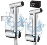 LUFEIDRA Handheld Bidet Toilet Sprayer Kit- 2Pack Muslim Shower Bidet for Self Cleaning Feminine Hygiene, Stainless Steel Bathroom Hand Held Jet Spray for Toilet Bidet Attachment