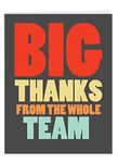 NobleWorks - Coach Thank You Greeting Card with Envelope Group, Coworker, Gang (Big 8.5 x 11 Inch) Big Thanks From The TeamJ6884TYG-US