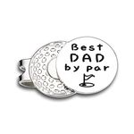 Dad Gifts from Daughter Son, Best Dad by Par Golf Ball Marker for Men Him Golf Lovers Dad Birthday Gift Daddy New Dad Gifts Stepdad Gifts Dad Valentines Day Gifts Golf Cap Gifts