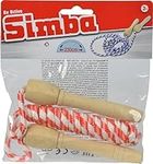 Simba Super Jump 107301006 Skipping Rope, 3 Assortments, Only One Item Delivered, with Natural Wooden Handle, Red, Blue or Yellow, Rope 230 cm, from 5 Years