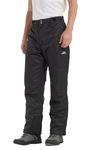 Acme Projects Insulated Snow Pants, 100% Waterproof, Breathable, Taped Seam, 10000mm/3000gm (Men's, Medium, Black)