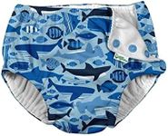 i play. by green sprouts Boys' Baby Reusable Swim Diaper, Blue Undersea, 6mo