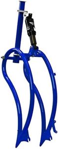 Tracer Cruiser Bike Fork 26 Inch, Adjustable Dual Springer Front Fork for 26x3.0 4.0 Fat Tire, Steel Threadless Straight Steerer with Disc & Coaster Brake Compatibility(Blue)