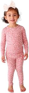 Posh Peanut Girls Pajamas - Soft, Viscose from Bamboo PJs for Kids - Matching, Long Sleeve Toddler Pajamas for Girls