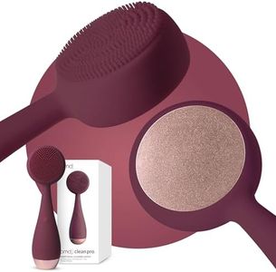 PMD Clean Pro - Smart Facial Cleansing Device with Silicone Brush & ActiveWarmth Anti-Aging Massager - Waterproof - SonicGlow Vibration Technology - Clear Pores & Blackheads - Lift, Firm, & Tone Skin