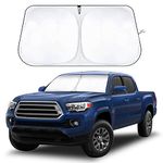 EcoNour Sun Shade Car Windshield for Toyota Tacoma 2016-2024, 240T Polyester Material Car Sun Shield for All-Round Sun Protection from UV & Heat, Custom Tailor Made Fit for Toyota Tacoma