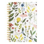 C.R. Gibson Romantic Floral Spiral Notebook and Pen Set, 160 pgs.