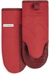 KitchenAid Beacon Two-Tone Non-Slip Oven Mitt Set, Passion Red/Bordeaux, 5.75"x13", 2 Piece