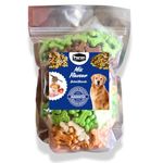 Paras Oven Baked Assorted Dog Treats Mixed Flavors - 1kg Pack with Real Chicken, Mutton, Egg, Milk, Cheese & Strawberry - Delicious and Nutritious Dog Food