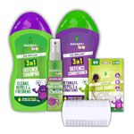 Escenti Kids Head Lice Prevention Bundle: Head Lice Shampoo, Tea Tree Conditioner, Leave-in Nit Repellent Spray for Kids with Tea Tree, Lice Bands 8pk & Nits Comb - Complete Lice Treatment Kit by GBH