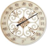 Lily's Home Hanging Wall Thermometer in Vintage French Country Style, Ideal for Indoor and Outdoor Use, Makes a Great Housewarming Gift, (13 Inches)