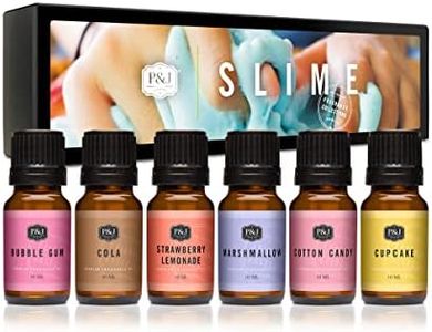 P&J Slime Set of 6 Premium Fragrance Oil for Candle Making & Soap Making, Lotions, Haircare, Diffuser Oils Scents