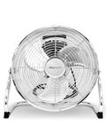 Pro Breeze® 12" Portable Fan Chrome, Home, Office & Gym Floor Fan with 3 Speeds, and 110-Degree Adjustable Oscillating Fan Head, Heavy Metal Floor Fan with Powerful Circulation