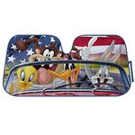 Looney Tunes Bugs Bunny Daffy Duck Taz & Tweety Bird, Official Licensed Front Windshield Sun Shade, Folding Auto Sunshade for Car Truck SUV -Blocks UV Rays Sun Visor Protector-Keeps Your Vehicle Cool