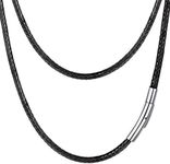 Prosteel Black String Necklace Brai