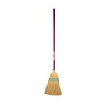 Faulks Large Coloured Handle Corn Broom: Purple