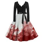 WEOPLKIN Scary Halloween Costumes Sexy Halloween Outfits Women Womens Fancy Dress Costumes Adult Halloween Costumes Woman Adult Halloween Fancy Dress Halloween Dresses for Women Halloween Red L