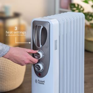 Russell Hobbs 2000W Oil-Filled Radiator Heater – Portable Electric