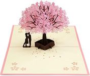 WeforU 3D Cherry Blossom Pop Up Card, Valentines Day Card, Birthday Card, Popup Greeting Cards, Mother’s Day Card, Anniversary Card Christmas Xmas Card for Mom and Wife and Love one