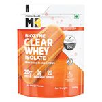 MuscleBlaze Biozyme Clear Whey Protein Isolate | 20g Protein, 92 Calories, Zero Added Sugar (Icy Orange Flavour, 20 Servings)