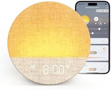 Dreamegg Sunrise Alarm Clock - Sunrise 1+ Sound Machine with 34 Soothing Sound, Sunset Simulation, Night Light, Smart/Physical Control, Routine Setting, Dimmable,White Noise Machine for Sleep, Gift