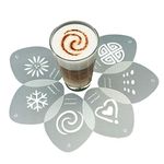 aerolatte CA2TIN Cappuccino Art Stencils, Set of 6 - Transparent