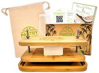 Grow Your Pantry Tofu Press: Easy Presse Tofu for Homemade Organic Silken Tofu, Includes Nut Milk Bag and Bamboo Tray - Kitchen Set with a Stainless Steel Screw System