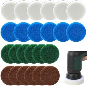 TTYSHIP® Pack of 24 Cleaning Brushes, Universal Cleaning Pads, Compatible with Bosch Home and Garden 6033 (6 Foam Pads, 6 Kitchen Pads, 6 High Performance Pads, 6 Microfibre Pads)