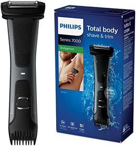 Philips BG7020/15 Bodygroom 7000 Depilatore Corpo da Uomo, Wet&Dry, Pettini Regolabili 3-11 mm, Autonomia fino a 70 min