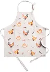 Maison d' Hermine Apron 100% Cotton Adjustable Neck Strap Clothapron with Center Pocket for Gifts, Women, Men, Barnyard Rooster - Thanksgiving/Christmas (27.50"x31.50")