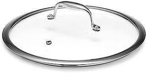 HexClad Tempered Glass Lid, 10-Inch, Designed for HexClad Hybrid Cookware, Steam Vented, Dishwasher Safe