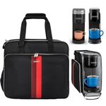 LEFOR·Z Coffee Maker Travel Bag Compatible with Keurig K-Slim/K-Express/K-Iced/Ninja PB051/PB041ST,Single Serve Coffee Brewer Carrying Case with Multiple Pockets for K-Cup Pods(Bag Only)