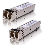 2 Pack 1.25G 850nm Multimode SFP LC Transceiver Fiber Module 550 Meters 1000Base-SX LC MMF for Cisco GLC-SX-MMD/SX-MM/SFP-GE-S,Fortinet,Ubiquiti UniFi UF-MM-1G,Mikrotik S-85DLC05D Meraki MA-SFP-1GB-SX