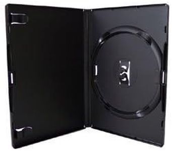 Vision Media - 25 Estuches Amaray Negros Individuales para DVDs/CDs/BLU RAYs