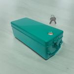 JOWEL Aluminium Bank Locker Box/Jewellery and Cash Storage Box with Lock - 12" Long (Green)