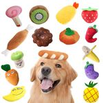 Rainbow-K9 15 Pack Dog Squeaky Toys Cute Plush Toys Stuffed Fruits Vegetables Dog chew Toy Squeaky Dog Toys for Puppy Small Dog Pets…