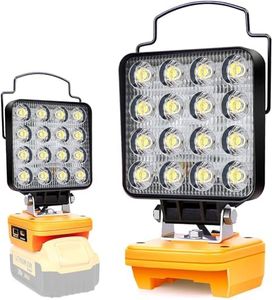Cordless LED Work Light for Dewalt 18V/20V Battery,Flood Lights for Dewalt Light 48W Compact Lighting,Portable Spotlight with Type C & USB Fast Charge PD 3.0/18W (No Battery)