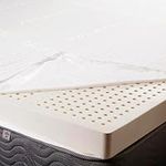 TalatexHome Premium Natural Latex Mattress Topper, Organic Cotton Cover No Memory Foam Chemicals, Help Relief Shoulder & Back Pain (2 Inch 180x200, Medium Firmness)