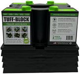 TUFF-Block by Dock N Stow w/ 4 XL Pads Combo – RV Leveling Blocks for Camper, Tongue Jack Stands for Stabilizer Scissor Jacks – Block Stacks on Pads for Added Height – Level Your Trailer (Green)