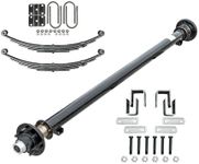 The Trailer Parts Outlet - 5200 lb TK Single Axle Light Duty Kit - 5.2K Capacity 6 Lug (Axle Series), 73/58 Hubface/Spring Center - (5'0) Frame Width
